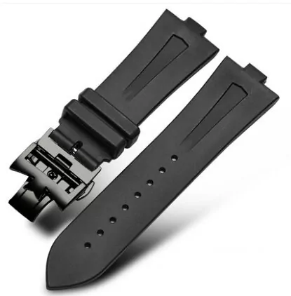 VCFR1L-18 Black Rubber Strap for Vacheron Constantin Overseas - 25mm