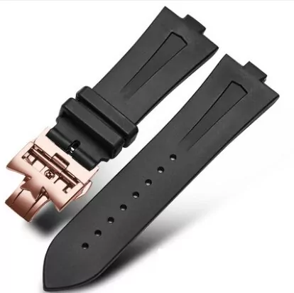 VCFR1L-16 Black Rubber Strap for Vacheron Constantin Overseas - 25mm