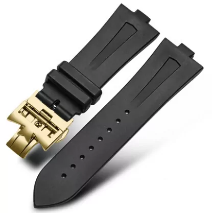VCFR1L-14 Black Rubber Strap for Vacheron Constantin Overseas - 25mm