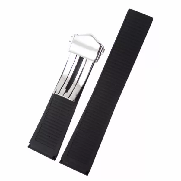 HTB1SayLOVXXXXaFXpXXq6xXFXXXZ Black Rubber Strap Racing Design for TAG Heuer Aquaracer, Carrera - 22mm