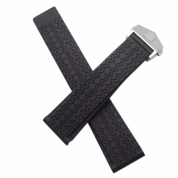 HTB1NGmOOVXXXXXpXpXXq6xXFXXXK Black Rubber Strap Racing Design for TAG Heuer Aquaracer, Carrera - 22mm