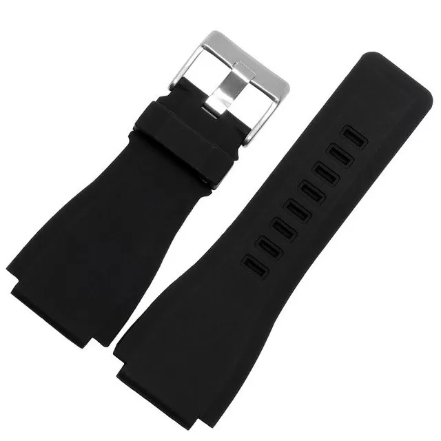Black Silicone Strap for Bell Ross BR01/BR03