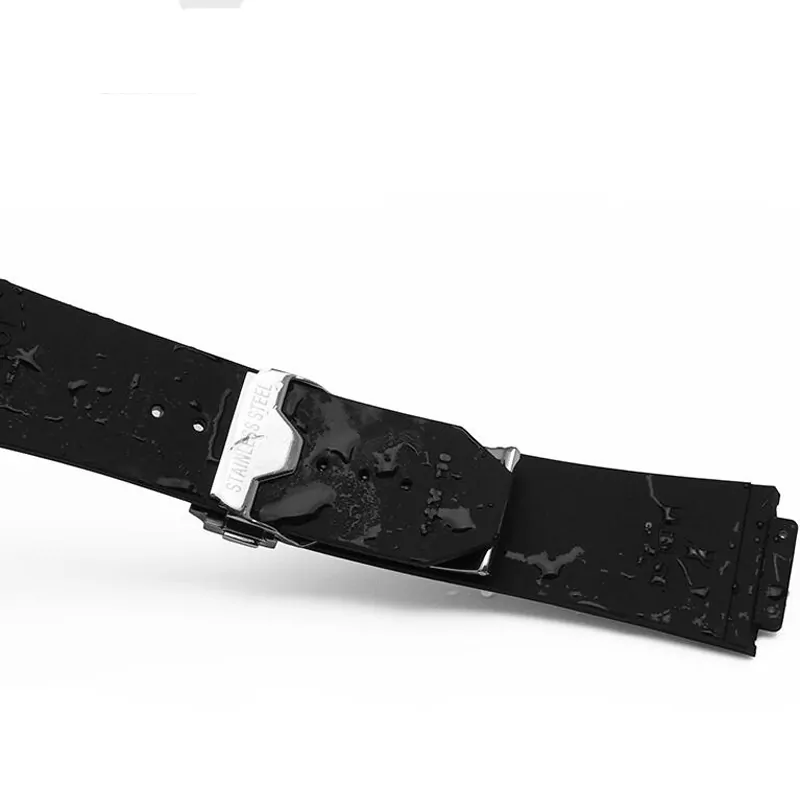 Black Silicone Strap For Hublot Big Bang / King Power Formula 1 - Image 4