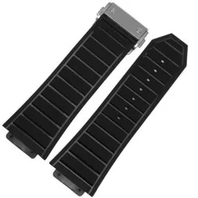 Black Silicone Strap For Hublot Big Bang / King Power Formula 1