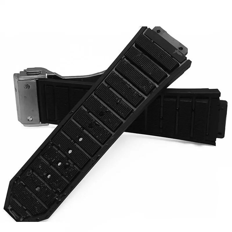 Black Silicone Strap For Hublot Big Bang / King Power Formula 1 - Image 2