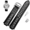 black silver_bracelet-crocodile-a-effet-convexe-cutan_variants-1 Black Leather Strap for Cartier Ballon in Caïman Crocodile – 4 Sizes
