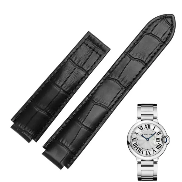 3_Bracelets-de-montre-en-cuir-v-ritable-de-couleur-de-qualit-boucle-de-d-ploiement-bracelet copy Black Strap Ballon Bleu Cartier In Crocodile/Leather Grain