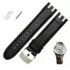 black plain_racelet-de-montre-en-cuir-veritable-de_variants-0 Black Strap Band For Swatch Cold Hour In Leather - 21mm