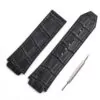 0_Bracelet-en-cuir-montre-pour-hommes-accessoires-19mm-x-25mm-bracelet-en-caoutchouc-femmes-adapt-pour Black Strap Band Hublot Big Bang 25x19mm In Calf Leather with printed Crocodile/Alligator Grain