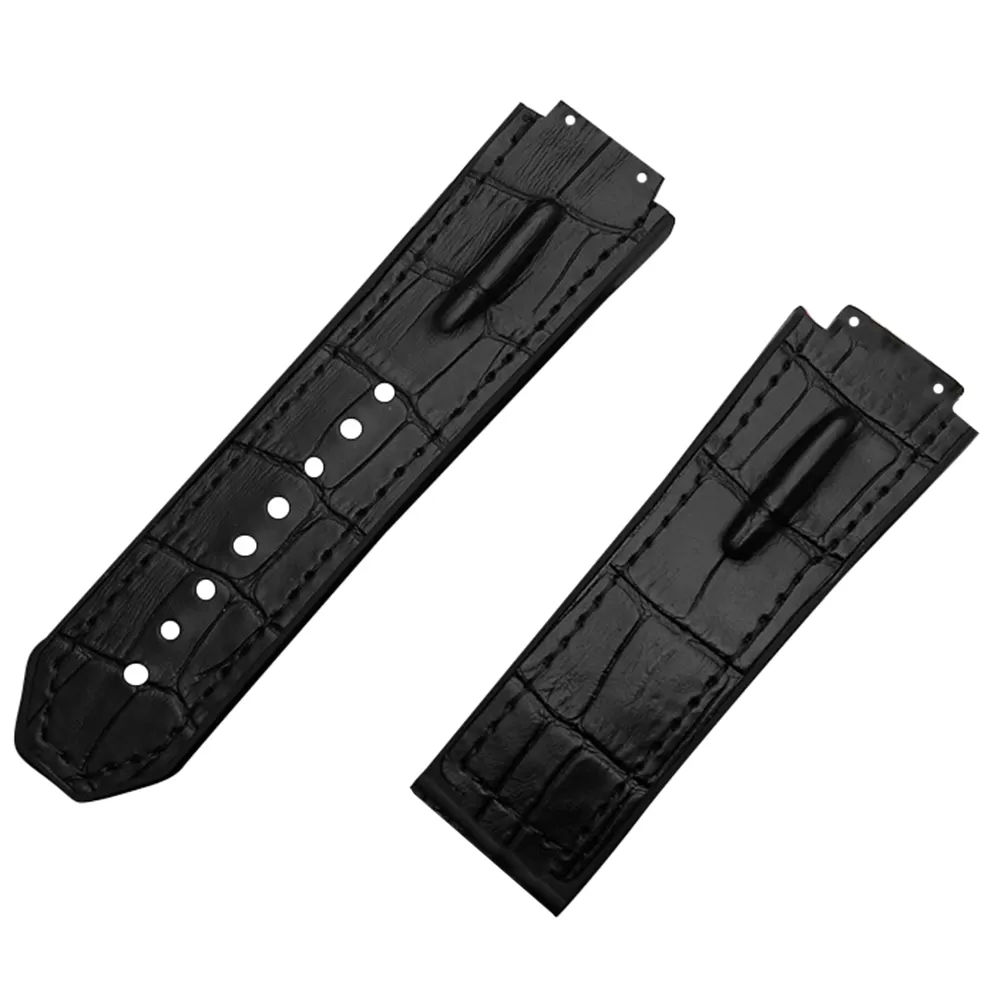 HULK-2 copy 2 Black Strap Band Hublot Big Bang King Power 29x19mm in Printed Crocodile Hornback Leather