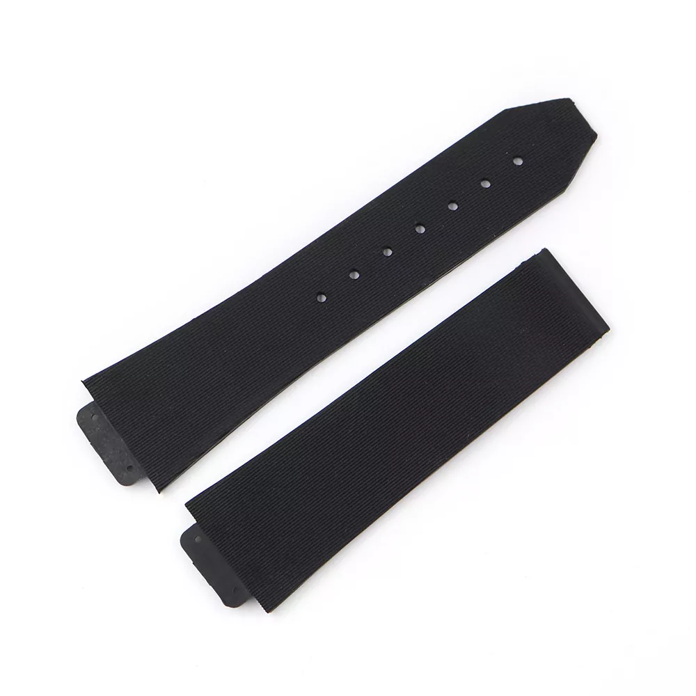CARLYWET-23-15-5mm-Noir-tanche-Silicone-De-Rechange-En-Caoutchouc-Montre-Bracelet-de-Courroie-De-1 Black Strap Band Hublot Big Bang Lady 21x15mm In Rubber
