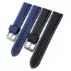 1_20-21-22mm-bracelets-de-montre-en-Silicone-en-caoutchouc-tanche-pour-marque-IWC-LE-PETIT Blue Strap Band IWC Pilot Spitfire, Top Gun In Rubber with White Stitching