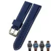 9_Bracelet-de-montre-en-Silicone-caoutchouc-20-21-22mm-pour-IWC-MARK-Pilot-Spitfire-PORTOFINO-IW377701 Blue Strap Band IWC Pilot Spitfire, Top Gun In Rubber with White Stitching