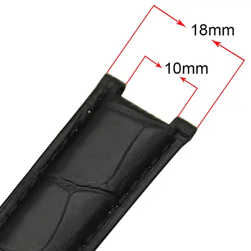 Black Strap Bracelet Cartier Pasha in Crocodile/Alligator Grain – 18,20,21,22mm - Image 5