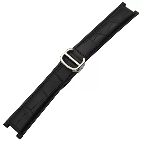 Black Strap Bracelet Cartier Pasha in Crocodile/Alligator Grain – 18,20,21,22mm - Image 3