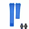THSR1I7-5 Blue Strap Bracelet for Carrera 45mm TAG Heuer in Rubber - 22mm