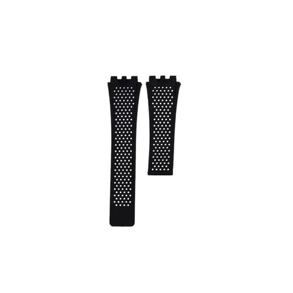 Classique-22mm-Silicone-En-Caoutchouc-Bracelet-Pour-TAG-HEUER-S-rie-Unisexe-Respirant-Bande-Montre-Molle-6 Black Strap Bracelet for Carrera 45mm TAG Heuer in Rubber - 22mm