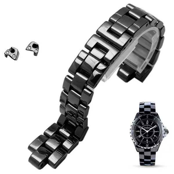 Black Ceramic Bracelet for Chanel J12 16 and 19mm