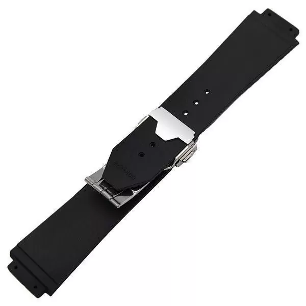 Black Strap Bracelet for Hublot Big Bang Sport Silicone/Rubber Band - Image 3