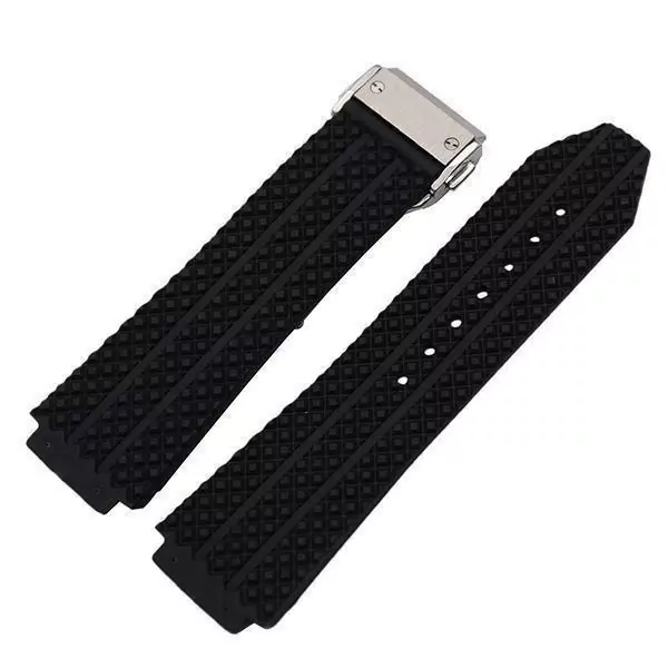 Black Strap Bracelet for Hublot Big Bang Sport Silicone/Rubber Band