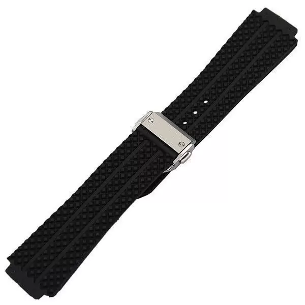 Black Strap Bracelet for Hublot Big Bang Sport Silicone/Rubber Band - Image 4