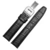 Black Strap Bracelet for IWC Portofino, Portuguese in Alligator Grain Leather
