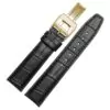Black Strap Bracelet for IWC Portofino, Portuguese in Alligator Grain Leather
