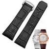 17-23mm-bracelets-cuir-pour-montre-Omega-Constellation-Double-aigle-bracelets-de-montre-Bracelet-femme-2 Black Strap Bracelet for Omega Constellation Crocodile/Alligator - 17,23mm