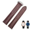 brown silver_eiyi-18-19-20-22-mm-bracelet-de-montre-e_variants-2 Brown Strap Bracelet Omega Speedmaster, Seamaster, Deville In Crocodile/Caïman - 18,19,20,22mm