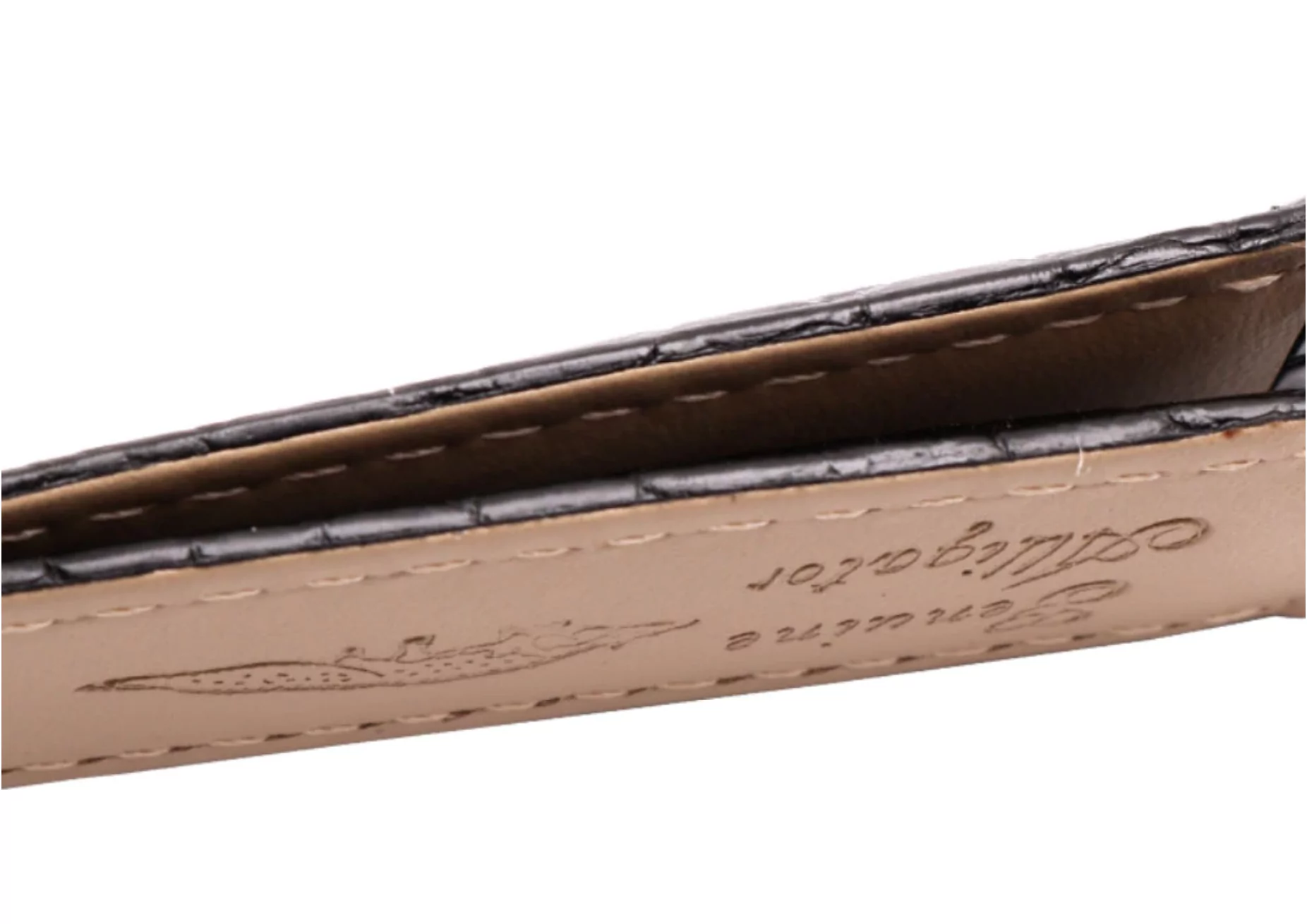 Brown Strap Bracelet Omega Speedmaster, Seamaster, Deville In Crocodile/Caïman - 18,19,20,22mm - Image 3