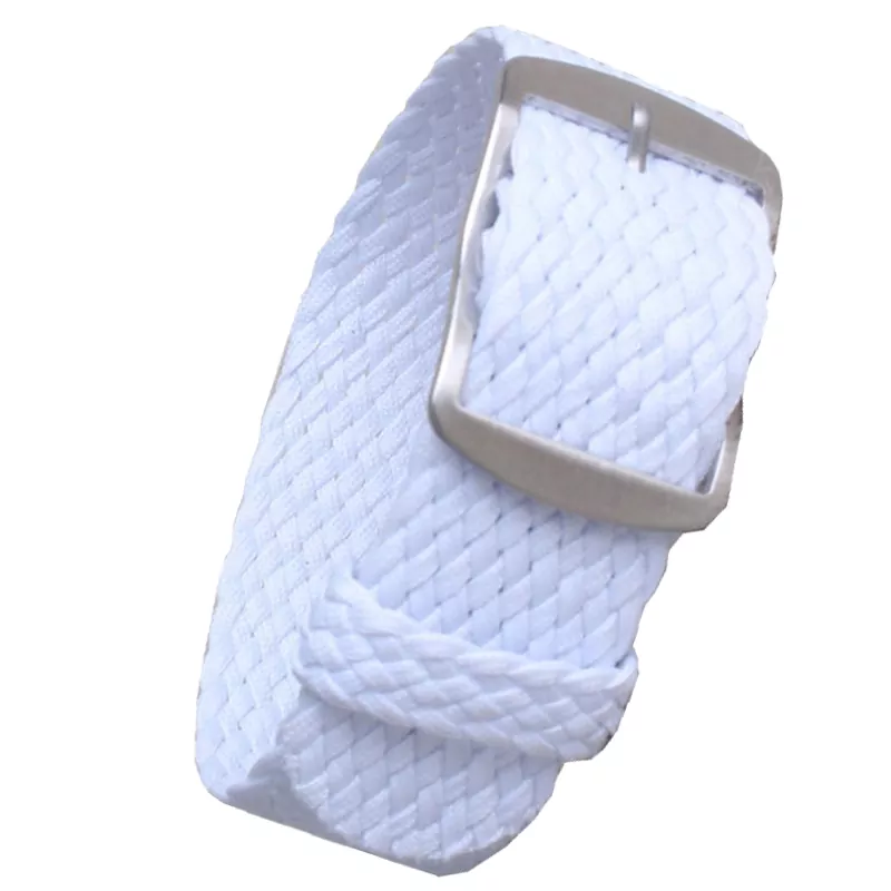 GESTXX-11 copy 2 White Strap Bracelet PERLON NATO fits Rolex, Omega, Tudor, Seiko - 5 Sizes
