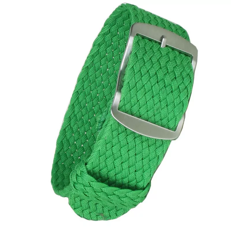 GESTXX-3 Green Strap Bracelet PERLON NATO fits Rolex, Omega, Tudor, Seiko - 5 Sizes