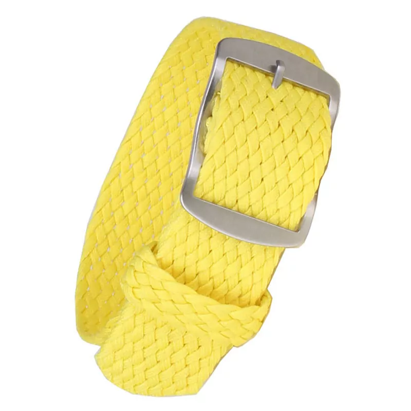 GESTXX-12 Yellow Strap Bracelet PERLON NATO fits Rolex, Omega, Tudor, Seiko - 5 Sizes