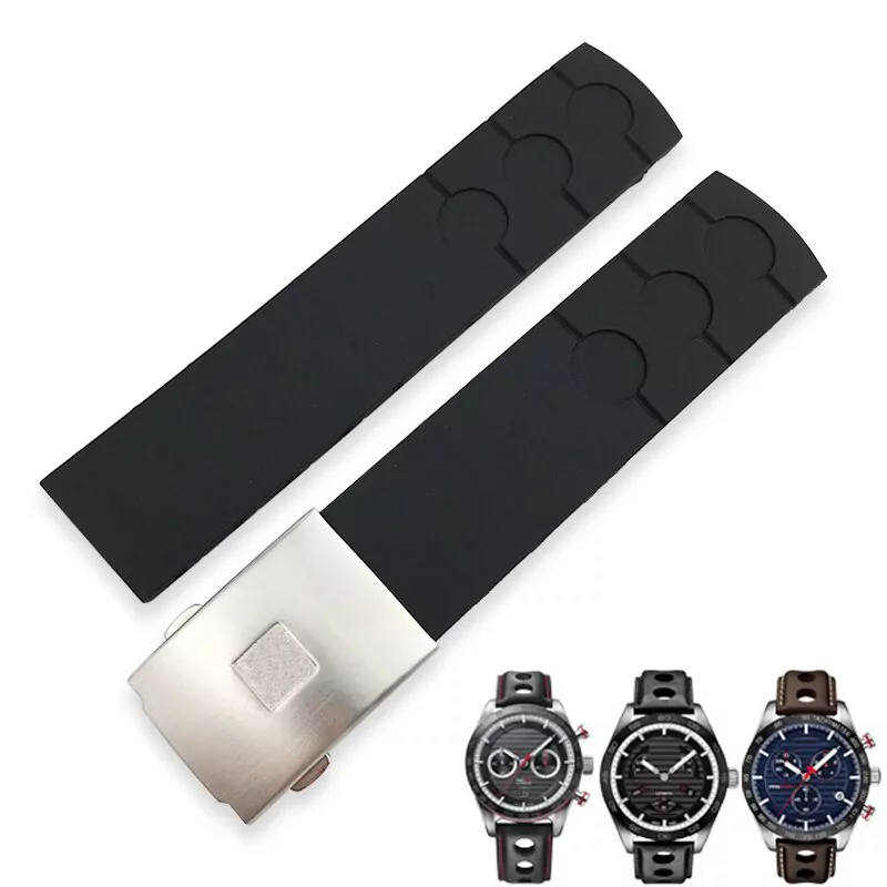Rubber-strap-for-tussot-prsr-516-aftermarket-3 Black Strap Bracelet Tissot PRS516 In Rubber - 20mm