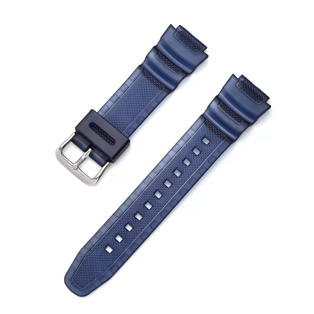 7_18mm-color-Bracelet-de-remplacement-en-polyur-thane-Bracelet-de-montre-pour-Casio-AQ-S810W-S800W Navy Blue Strap Casio Pro-Tek 25.5x18mm In Rubber
