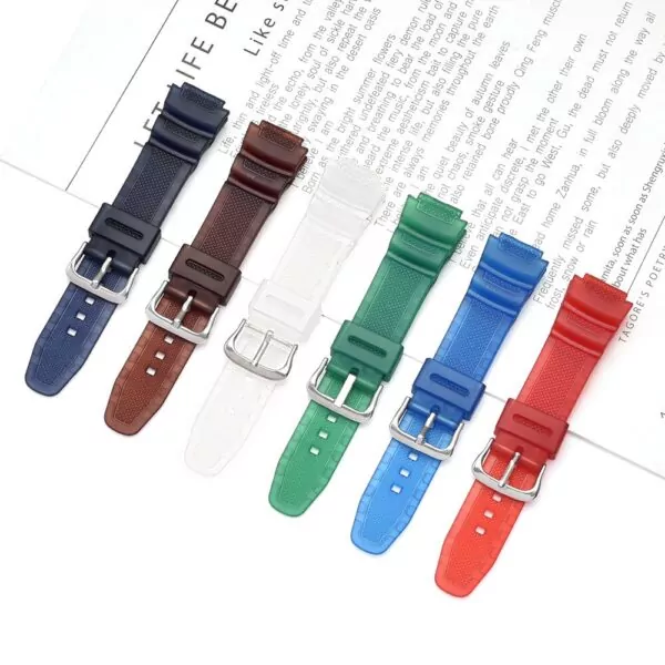 1_18mm-color-Bracelet-de-remplacement-en-polyur-thane-Bracelet-de-montre-pour-Casio-AQ-S810W-S800W (1) White Strap Casio Pro-Tek 25.5x18mm In Rubber