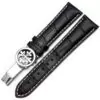 8_Convient-pour-Patek-Philippe-bracelet-en-cuir-dame-PP-boutons-papillon-ceinture-crocodile-qualit-originale-20MM Black Strap For Calatrava Patek Philippe with White Stitching Leather Crocodile/Alligator Grain - 19, 20, 21, 22mm