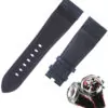 COSPXE-3 Black Strap for Corum Bubble In Crocodile/Alligator Grain 26mm