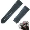 COSPXE-4 Black Strap for Corum Bubble In Crocodile/Alligator Grain 26mm