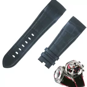 COSPXE-4 Black Strap for Corum Bubble In Crocodile/Alligator Grain 26mm