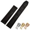 0_Bracelet-de-montre-en-cuir-v-ritable-20mm-22mm-pour-bracelet-de-montre-MAURICE-LACROIX-boucle Black Strap For Eliros, Pontos, Masterpiece, Maurice Lacroix 20,22mm Crocodile/Alligator Grain