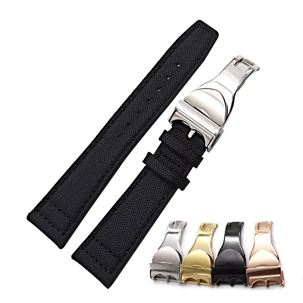 Nylon-Waterproof-Strap-Brand-Bracelet-Tudor-pelagos-blackbay-with-folding-clasp-7 Black Strap for Tudor Black Bay, Pelagos in Nylon - 20,21,22mm