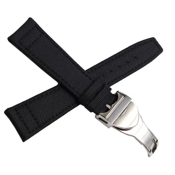 Nylon-Waterproof-Strap-Brand-Bracelet-Tudor-pelagos-blackbay-with-folding-clasp-6 Black Strap for Tudor Black Bay, Pelagos in Nylon - 20,21,22mm