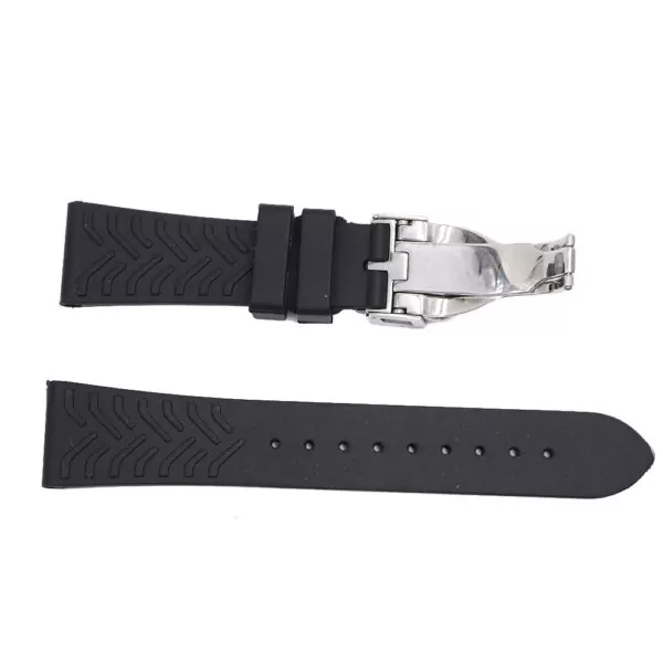 4_Bracelet-de-montre-de-remplacement-en-caoutchouc-de-Silicone-imperm-able-noir-Rolamy-22mm-bracelet-avec Black Strap for Tudor Black Bay, Pelagos in Rubber - 20,22mm
