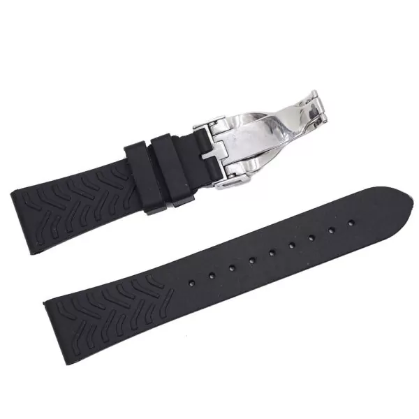 3_Bracelet-de-montre-de-remplacement-en-caoutchouc-de-Silicone-imperm-able-noir-Rolamy-22mm-bracelet-avec Black Strap for Tudor Black Bay, Pelagos in Rubber - 20,22mm