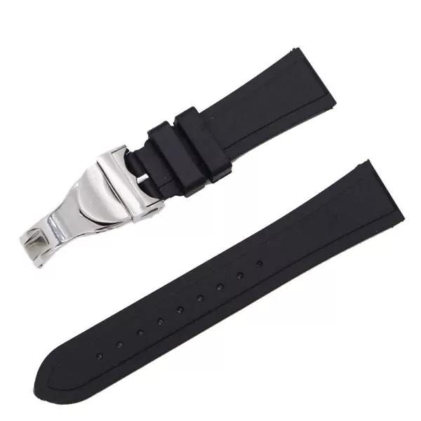 2_Bracelet-de-montre-de-remplacement-en-caoutchouc-de-Silicone-imperm-able-noir-Rolamy-22mm-bracelet-avec Black Strap for Tudor Black Bay, Pelagos in Rubber - 20,22mm
