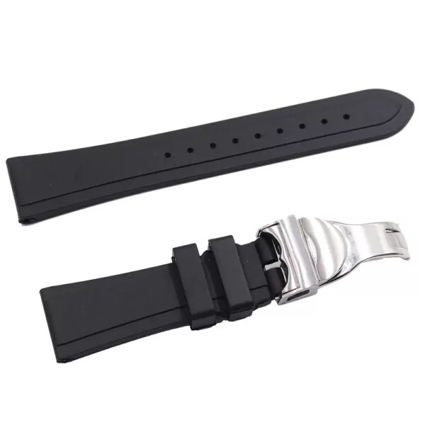 1_Bracelet-de-montre-de-remplacement-en-caoutchouc-de-Silicone-imperm-able-noir-Rolamy-22mm-bracelet-avec Black Strap for Tudor Black Bay, Pelagos in Rubber - 20,22mm
