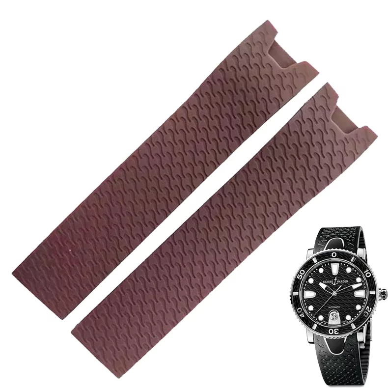 ulysse-nardin-lady-diver-8103-101-3-02-27 copy Brown Strap For Ulysse Nardin Lady Marine 20x18mm in Rubber