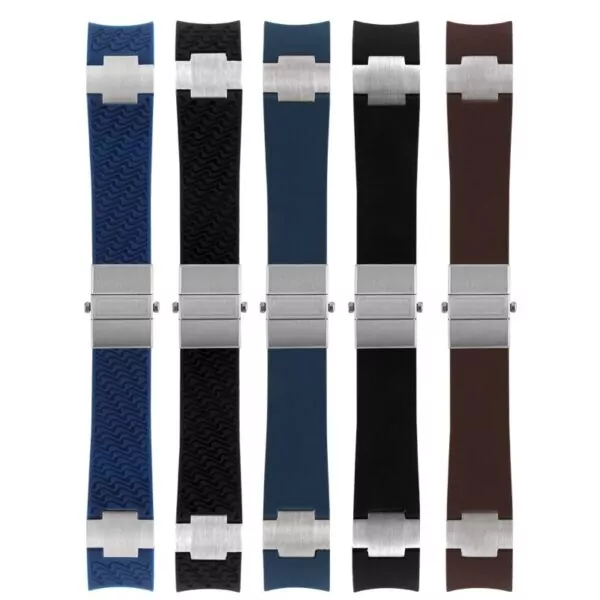 5_22-20mm-noir-marron-bleu-tanche-Silicone-caoutchouc-bracelet-de-montre-bracelet-ceinture-pour-Nardin-MARINE (1) Black Strap For Ulysse Nardin Marine Diver/Torpilleur 22mm In Rubber