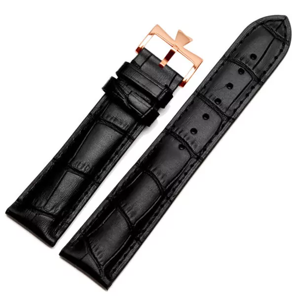 En-cuir-bracelet-de-montre-appropri-pour-Vacheron-Constantin-Seiko-Casio-montre-et-accessoires-19mm-20mm (2) Black Strap for Vacheron Constantin Patrimony, Traditionnelle - 19,20,21,22mm
